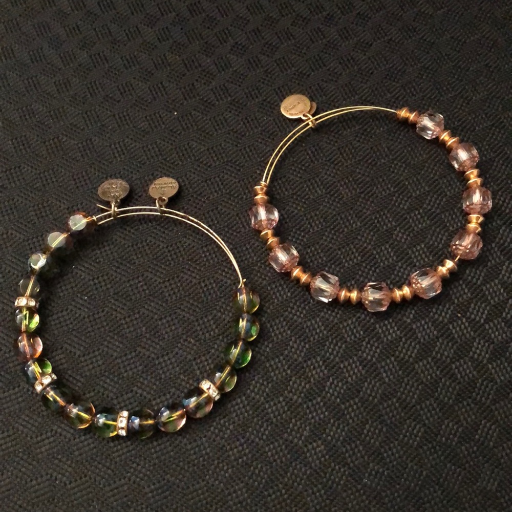 Set of 2 Alex and Ani beaded bracelets